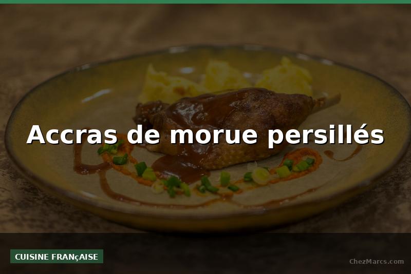 Accras de morue persillés