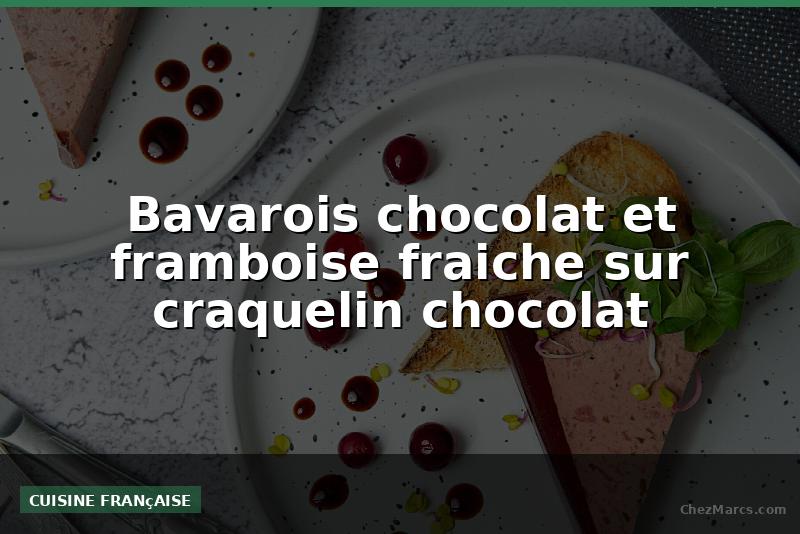 Bavarois chocolat et framboise fraiche sur craquelin chocolat