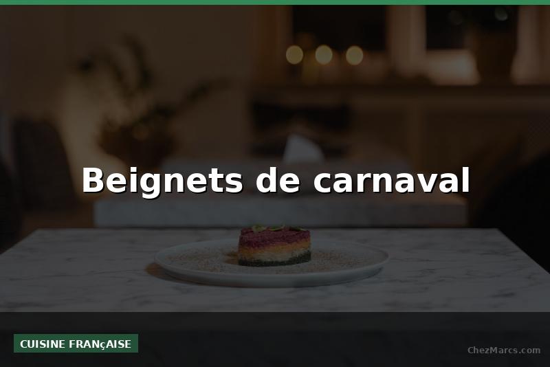 Beignets de carnaval