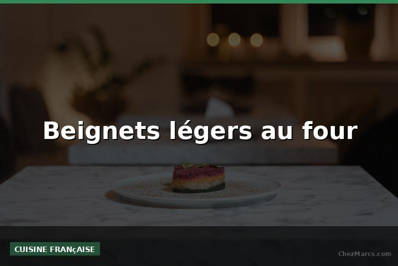 Beignets légers au four