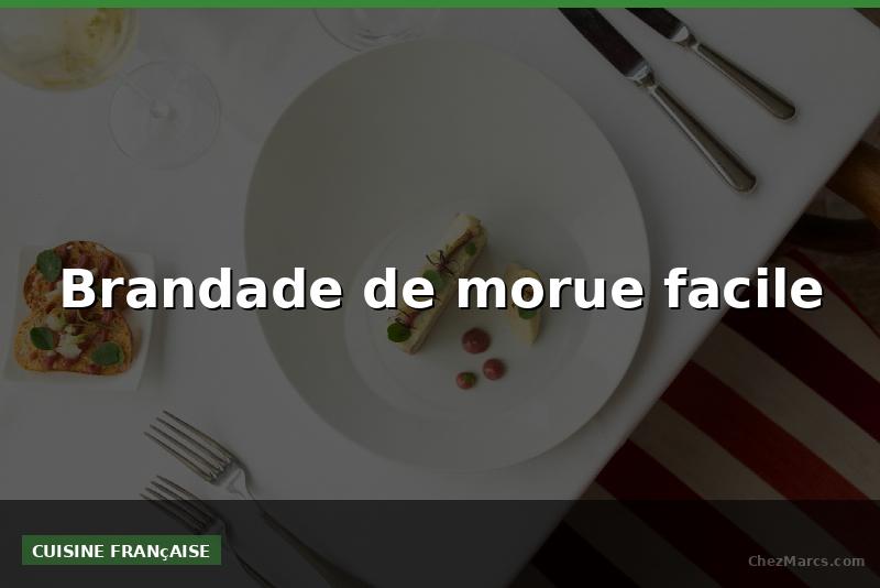 Brandade de morue facile