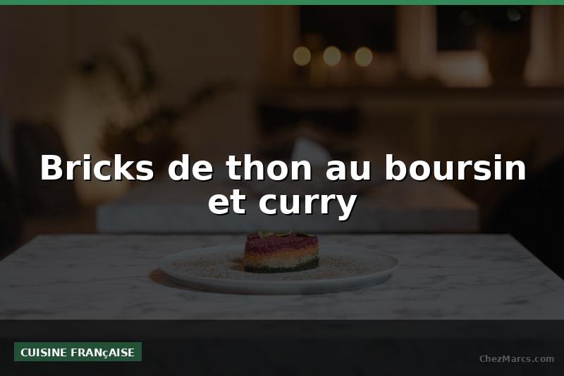 Bricks de thon au boursin et curry