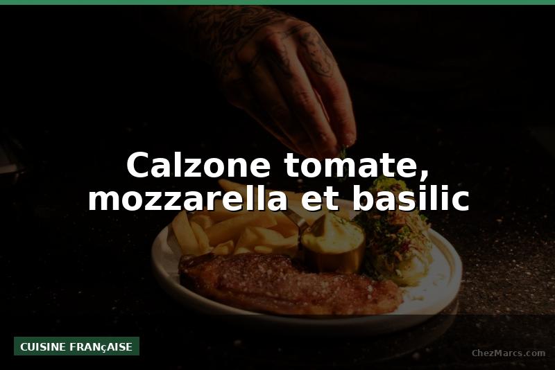 Calzone tomate, mozzarella et basilic