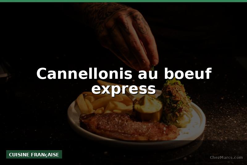 Cannellonis au boeuf express