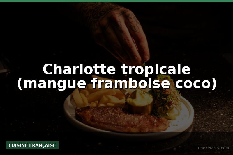 Charlotte tropicale (mangue framboise coco)