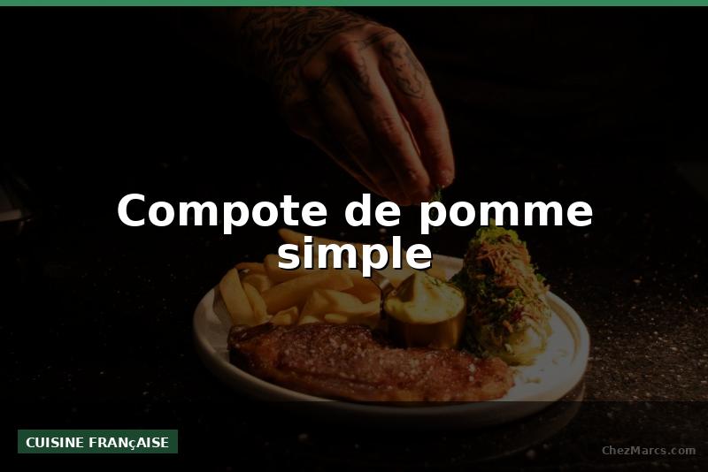 Compote de pomme simple
