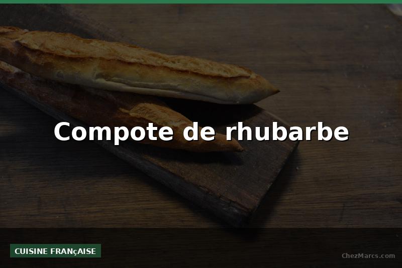 Compote de rhubarbe