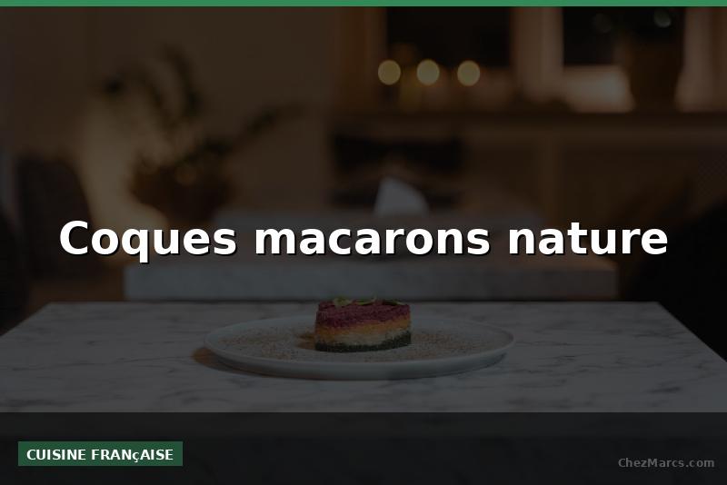 Coques macarons nature