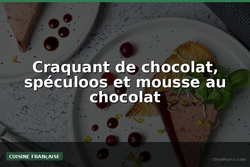 Craquant de chocolat, spéculoos et mousse au chocolat