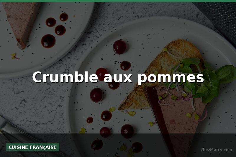 Crumble aux pommes