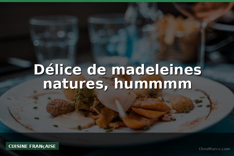 Délice de madeleines natures, hummmm