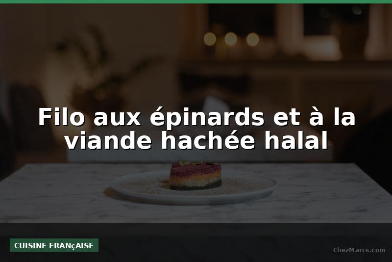 Filo aux épinards et à la viande hachée halal