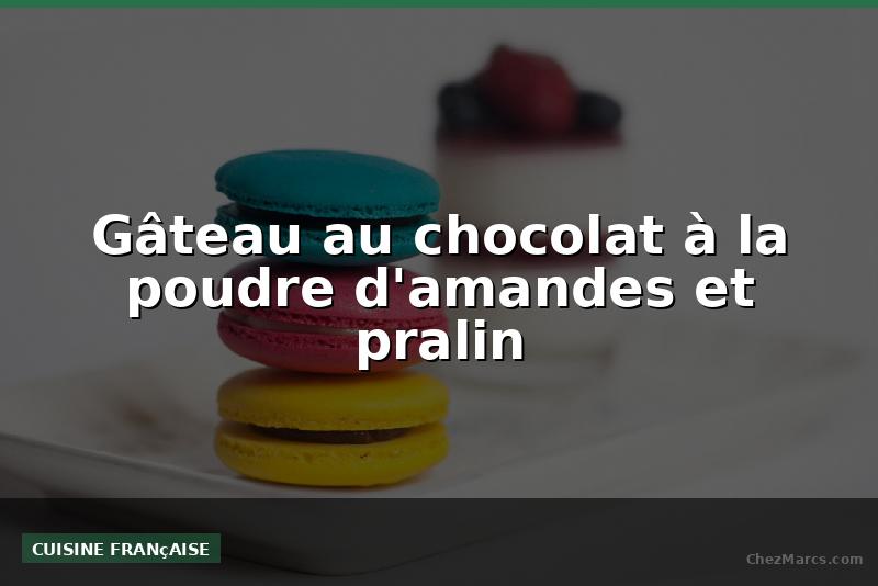 Gâteau au chocolat à la poudre d'amandes et pralin