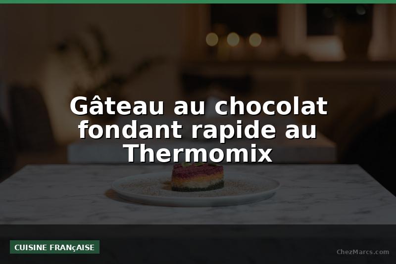 Gâteau au chocolat fondant rapide au Thermomix
