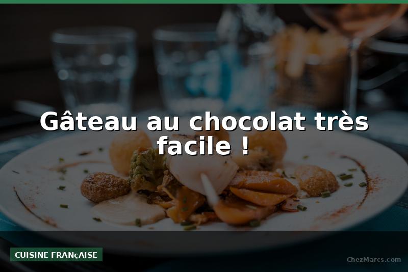 Gâteau au chocolat très facile !