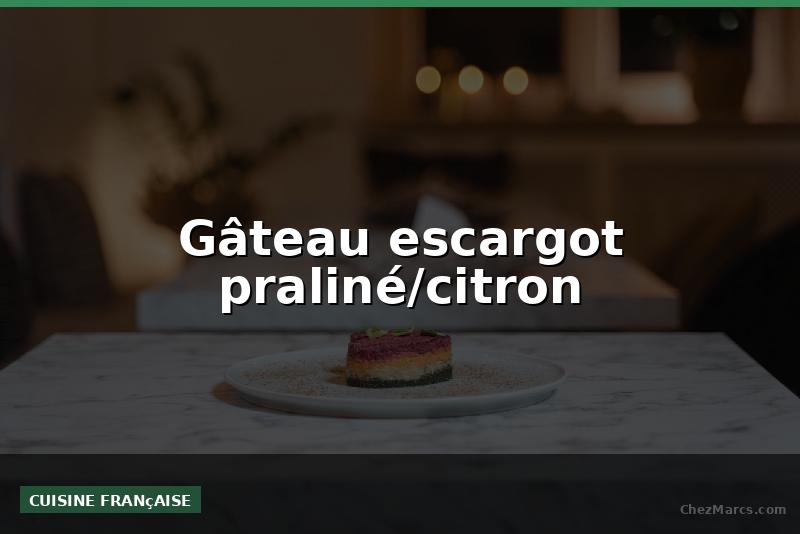 Gâteau escargot praliné/citron