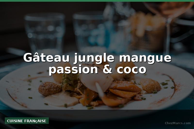 Gâteau jungle mangue passion & coco