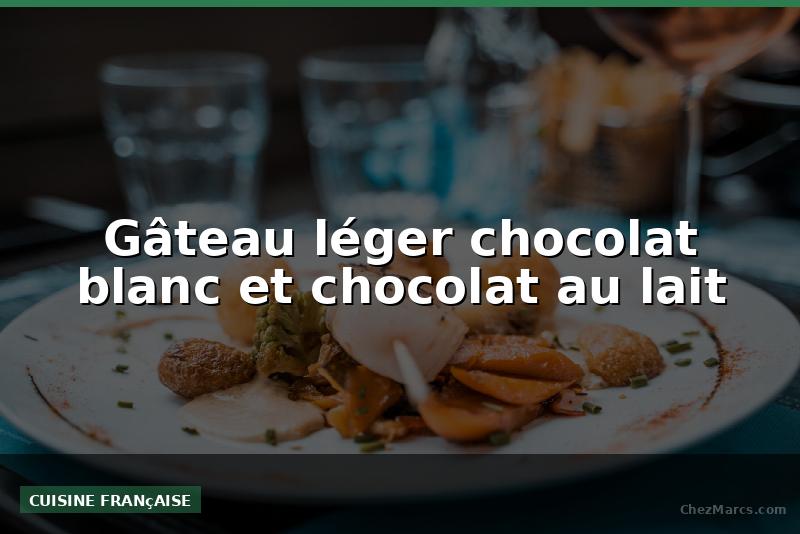 Gâteau léger chocolat blanc et chocolat au lait