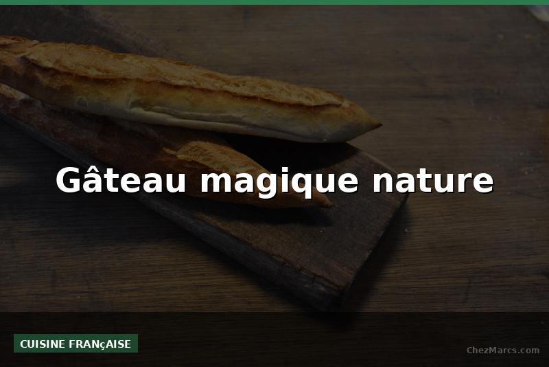 Gâteau magique nature