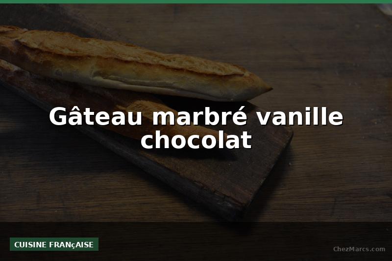 Gâteau marbré vanille chocolat