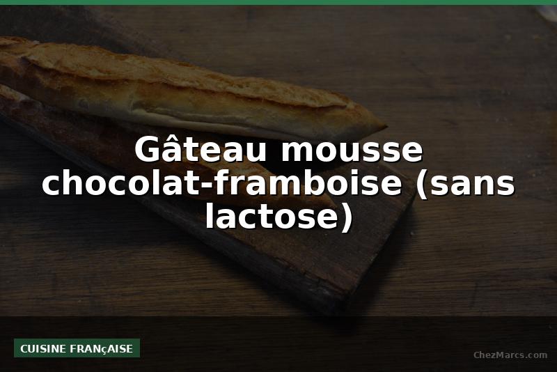 Gâteau mousse chocolat-framboise (sans lactose)