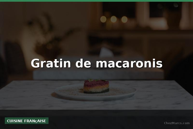 Gratin de macaronis