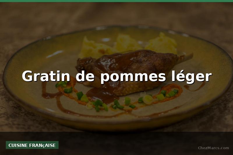 Gratin de pommes léger