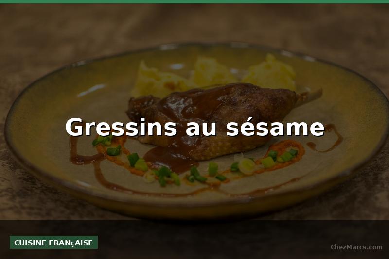 Gressins au sésame