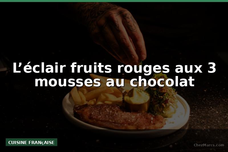 L’éclair fruits rouges aux 3 mousses au chocolat