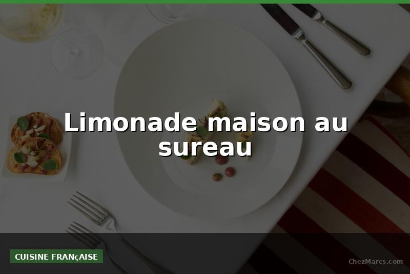 Limonade maison au sureau