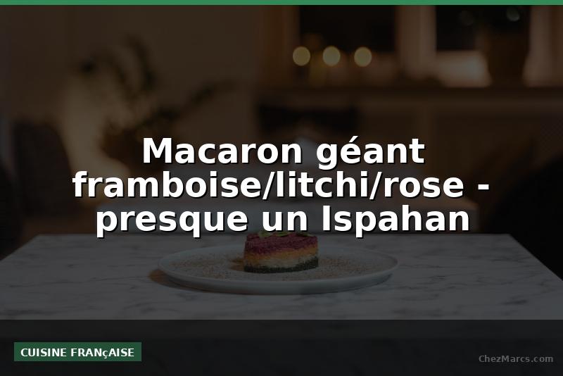 Macaron géant framboise/litchi/rose - presque un Ispahan