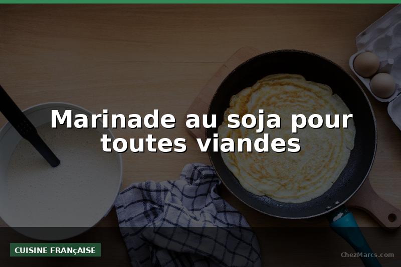 Marinade au soja pour toutes viandes