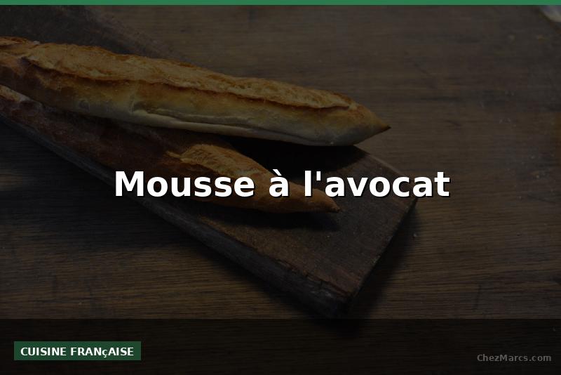 Mousse à l'avocat