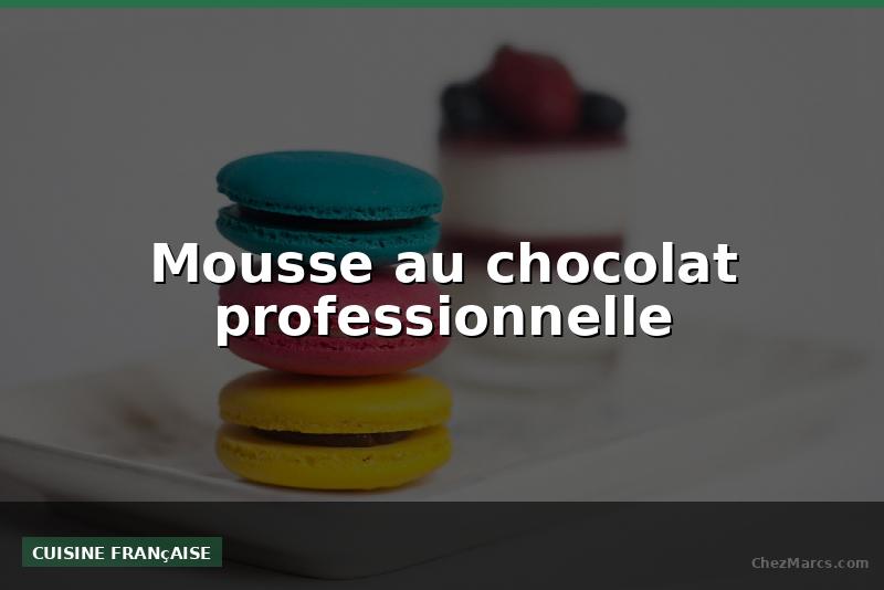 Mousse au chocolat professionnelle