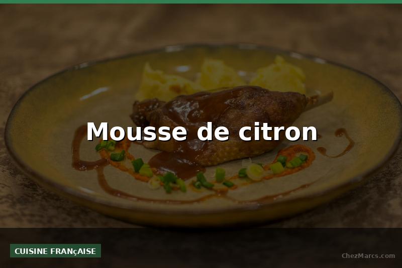 Mousse de citron