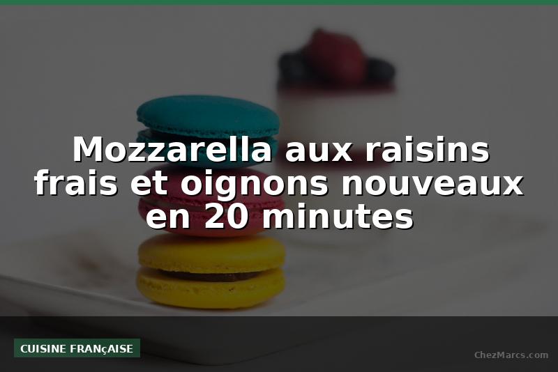 Mozzarella aux raisins frais et oignons nouveaux en 20 minutes