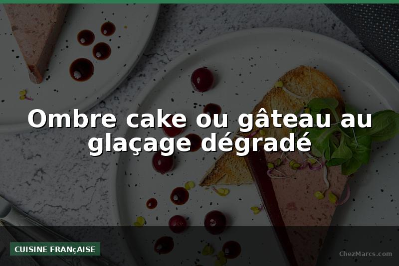 Ombre cake ou gâteau au glaçage dégradé