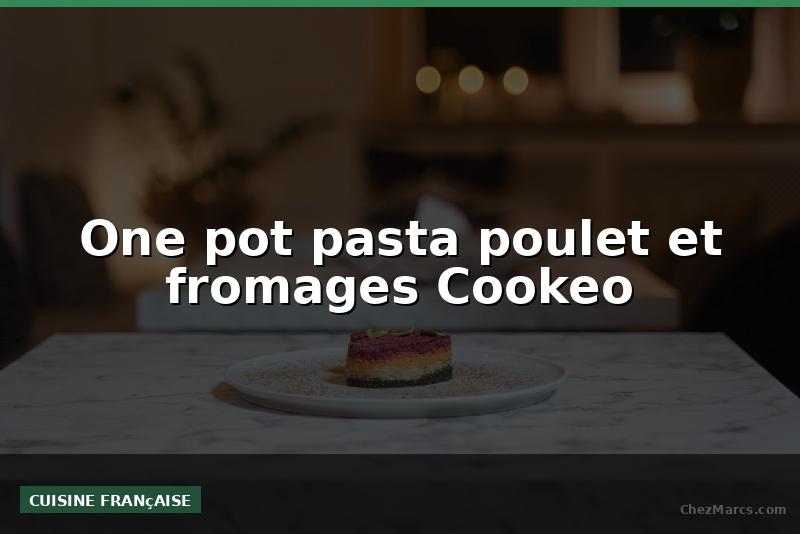 One pot pasta poulet et fromages Cookeo