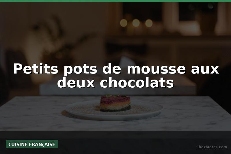 Petits pots de mousse aux deux chocolats