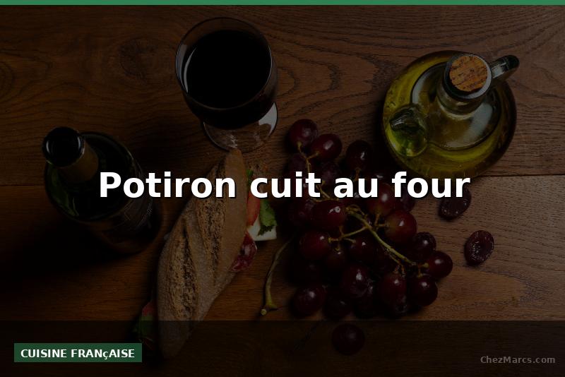 Potiron cuit au four
