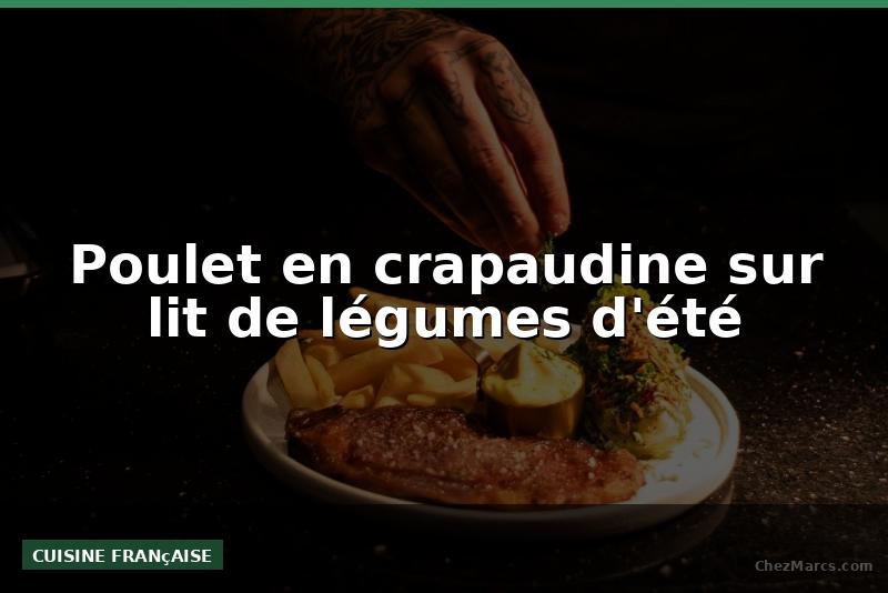 Poulet en crapaudine sur lit de légumes d'été