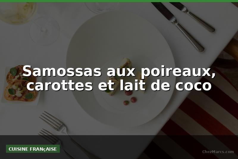 Samossas aux poireaux, carottes et lait de coco