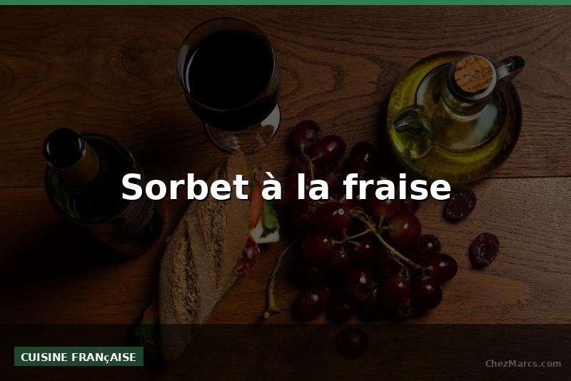 Sorbet à la fraise