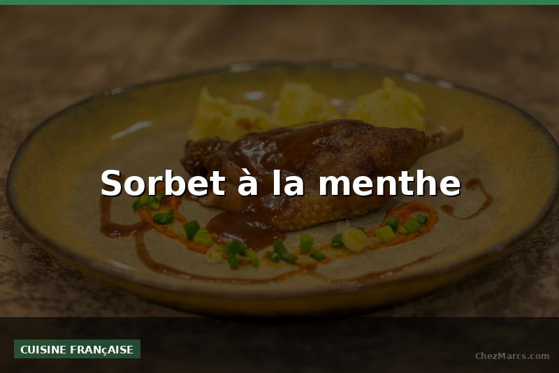 Sorbet à la menthe