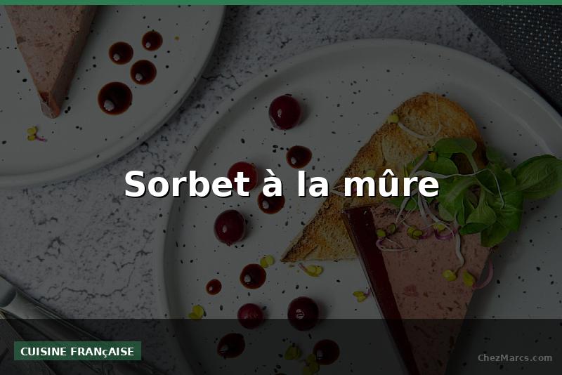 Sorbet à la mûre