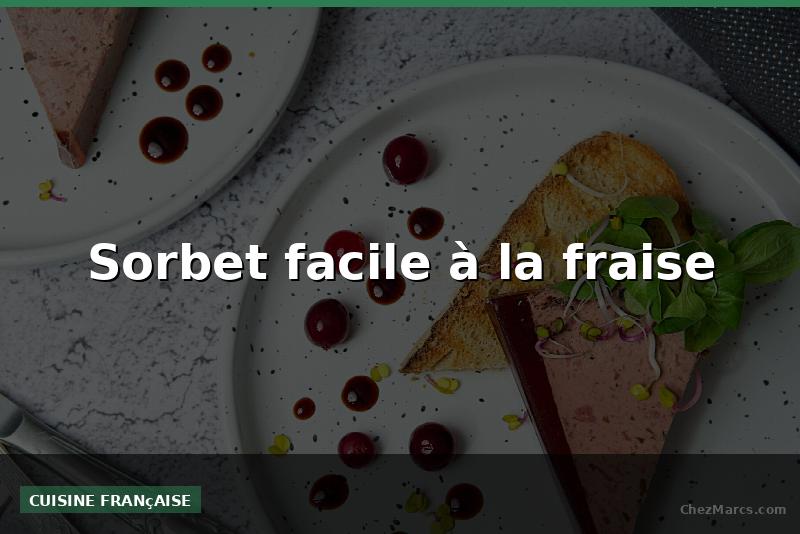 Sorbet facile à la fraise