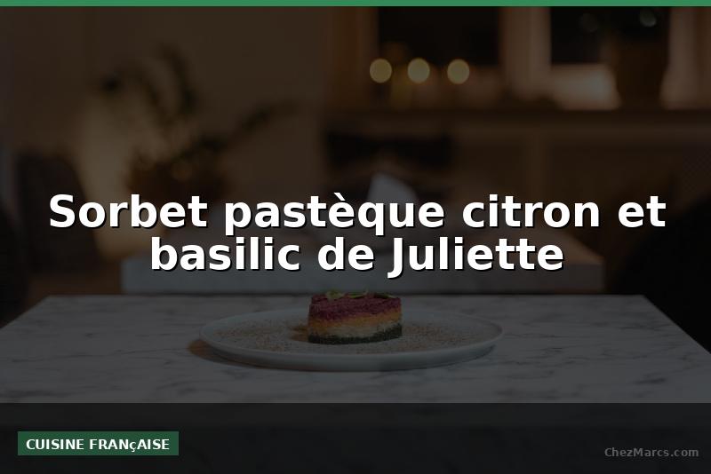 Sorbet pastèque citron et basilic de Juliette