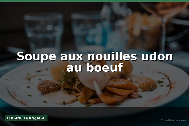 Soupe aux nouilles udon au boeuf