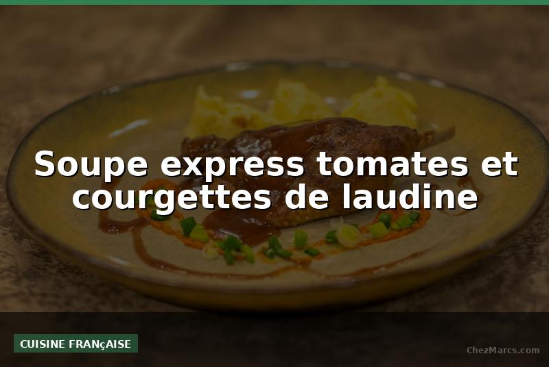 Soupe express tomates et courgettes de laudine
