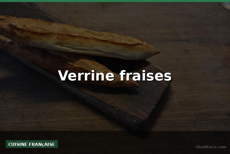 Verrine fraises